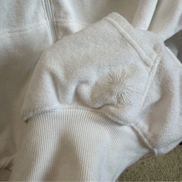 Aerie Offline Soft Terry Towel White Zip-Up Oversized Hoodie size S - Picture 5 of 7